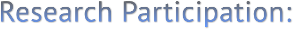 Research Participation: Research Participation: